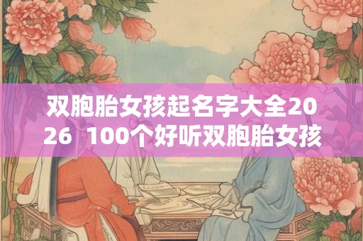 双胞胎女孩起名字大全2026  100个好听双胞胎女孩名字