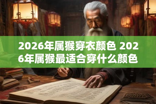 2026年属猴穿衣颜色 2026年属猴最适合穿什么颜色 2026年属猴穿衣颜色 2026年属猴最适合穿什么颜色