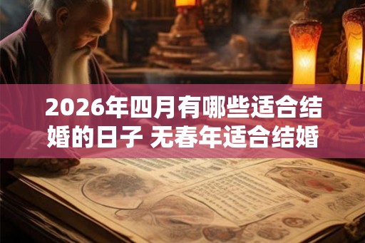 2026年四月有哪些适合结婚的日子 无春年适合结婚吗 2026年四月有哪些适合结婚的日子 无春年适合结婚吗