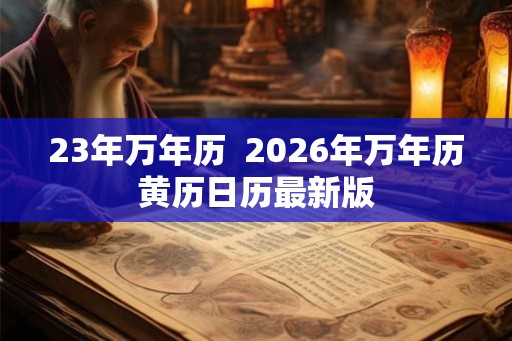 23年万年历  2026年万年历黄历日历最新版