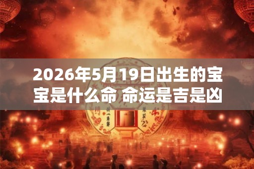 2026年5月19日出生的宝宝是什么命 命运是吉是凶