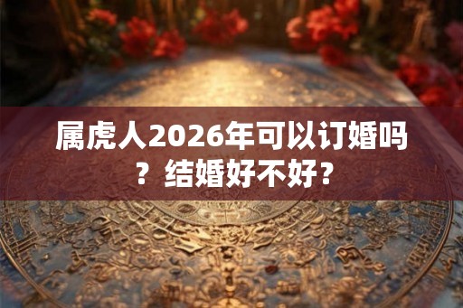 属虎人2026年可以订婚吗?结婚好不好? 属虎人2026年可以订婚吗?结婚好不好?