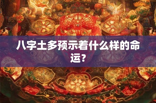 八字土多预示着什么样的命运？