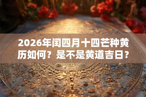 2026年闰四月十四芒种黄历如何？是不是黄道吉日？