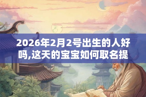 2026年2月2号出生的人好吗,这天的宝宝如何取名提升命局