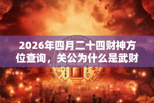 2026年四月二十四财神方位查询，关公为什么是武财神？
