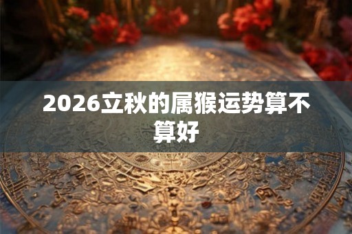 2026立秋的属猴运势算不算好 2026立秋的属猴运势算不算好