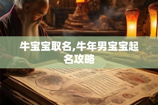 牛宝宝取名,牛年男宝宝起名攻略 牛宝宝取名,牛年男宝宝起名攻略
