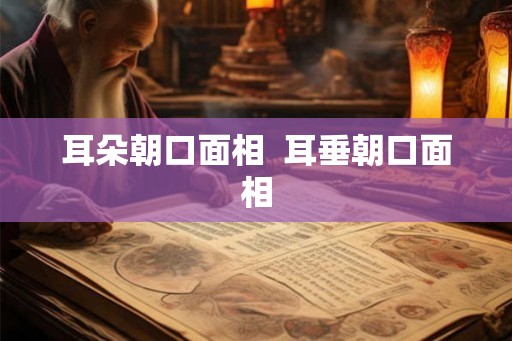 耳朵朝口面相  耳垂朝口面相