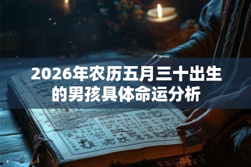2026年农历五月三十出生的男孩具体命运分析