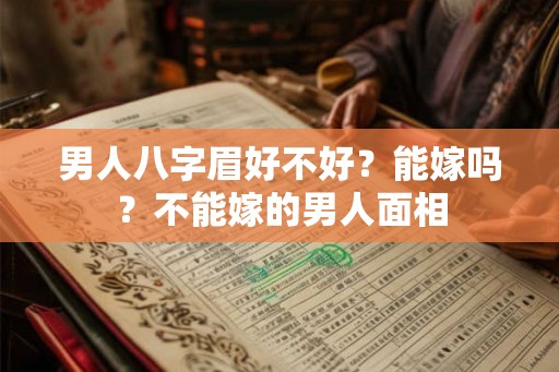 男人八字眉好不好？能嫁吗？不能嫁的男人面相