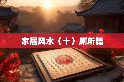 家居风水（十）厕所篇