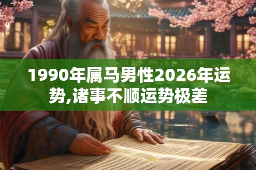 1990年属马男性2026年运势,诸事不顺运势极差 1990年属马男性2026年运势,诸事不顺运势极差