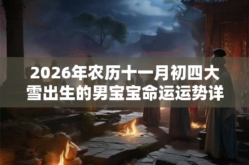 2026年农历十一月初四大雪出生的男宝宝命运运势详解 2026年农历十一月初四大雪出生的男宝宝命运运势详解