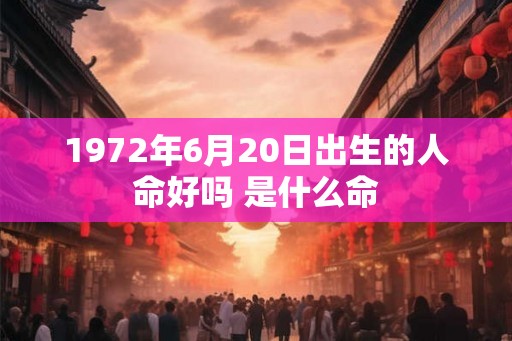 1972年6月20日出生的人命好吗 是什么命 1972年6月20日出生的人命好吗 是什么命