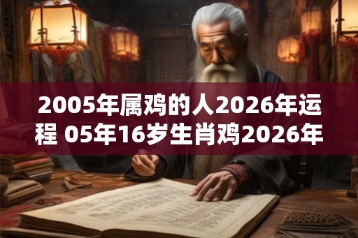 2005年属鸡的人2026年运程 05年16岁生肖鸡2026年运势 2005年属鸡的人2026年运程 05年16岁生肖鸡2026年运势