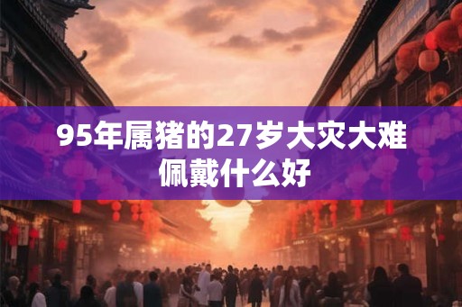95年属猪的27岁大灾大难 佩戴什么好