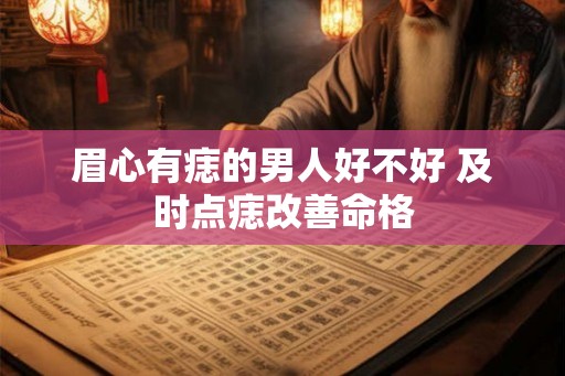 眉心有痣的男人好不好 及时点痣改善命格 眉心有痣的男人好不好 及时点痣改善命格