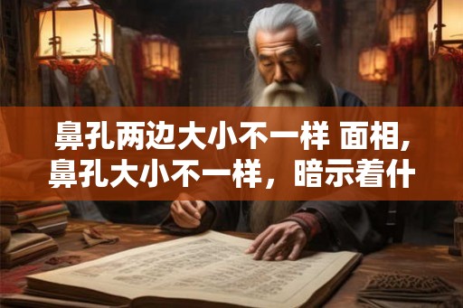 鼻孔两边大小不一样 面相,鼻孔大小不一样，暗示着什么？
