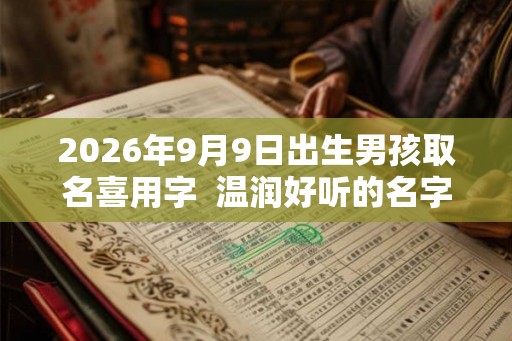 2026年9月9日出生男孩取名喜用字  温润好听的名字