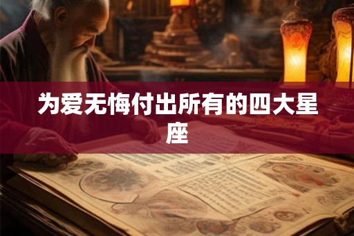 为爱无悔付出所有的四大星座