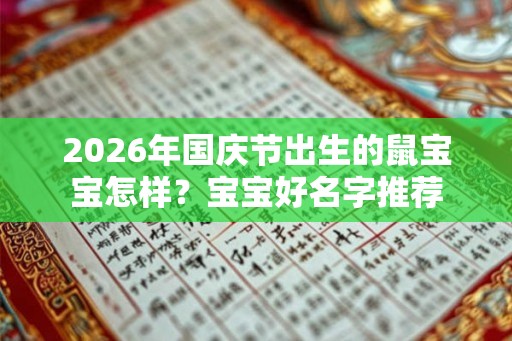 2026年国庆节出生的鼠宝宝怎样？宝宝好名字推荐