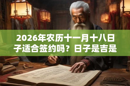 2026年农历十一月十八日子适合签约吗？日子是吉是凶？