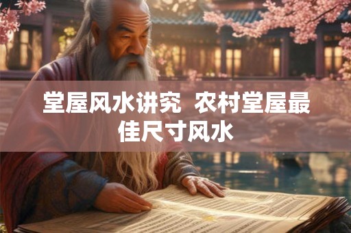 堂屋风水讲究 农村堂屋最佳尺寸风水 堂屋风水讲究 农村堂屋最佳尺寸风水