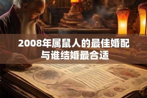 2008年属鼠人的最佳婚配 与谁结婚最合适