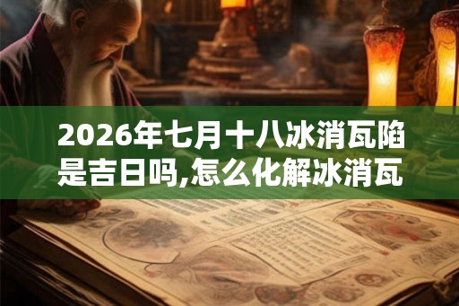 2026年七月十八冰消瓦陷是吉日吗,怎么化解冰消瓦解日 2026年七月十八冰消瓦陷是吉日吗,怎么化解冰消瓦解日