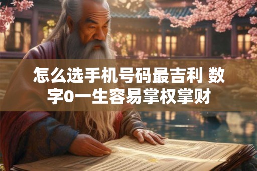 怎么选手机号码最吉利 数字0一生容易掌权掌财 怎么选手机号码最吉利 数字0一生容易掌权掌财