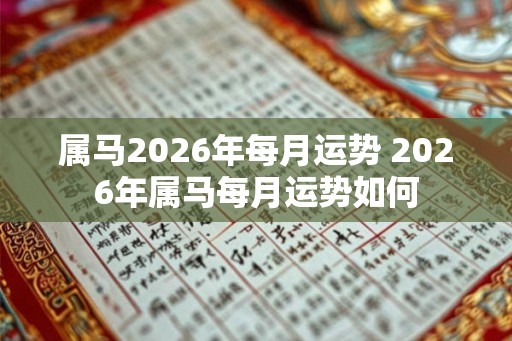 属马2026年每月运势 2026年属马每月运势如何 属马2026年每月运势 2026年属马每月运势如何