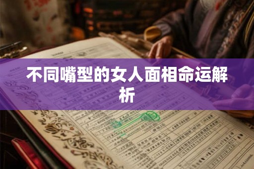 不同嘴型的女人面相命运解析