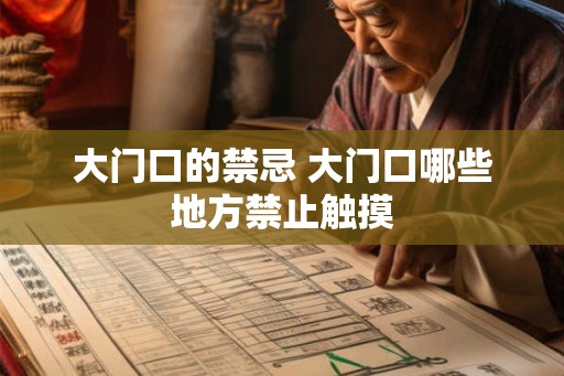 大门口的禁忌 大门口哪些地方禁止触摸