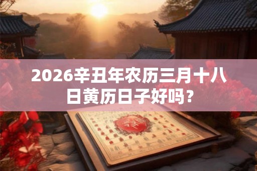 2026辛丑年农历三月十八日黄历日子好吗？