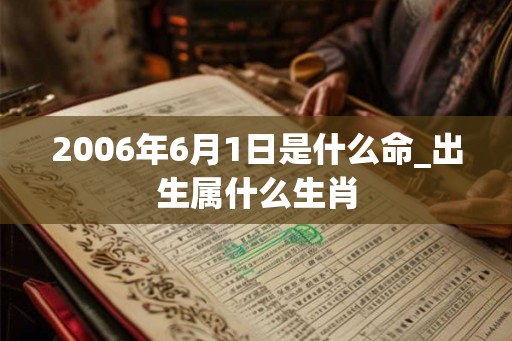 2006年6月1日是什么命_出生属什么生肖