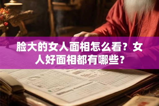 脸大的女人面相怎么看？女人好面相都有哪些？