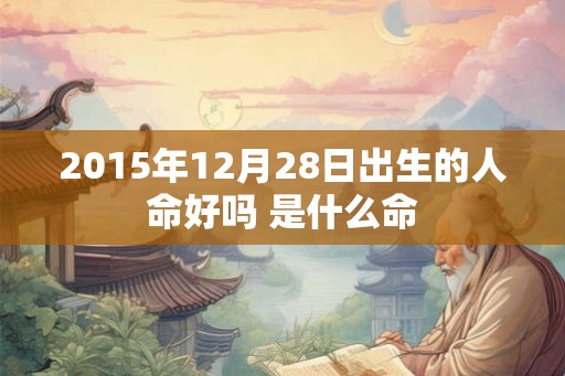 2015年12月28日出生的人命好吗 是什么命