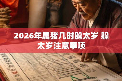2026年属猪几时躲太岁 躲太岁注意事项