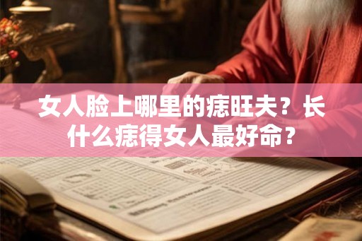 女人脸上哪里的痣旺夫？长什么痣得女人最好命？