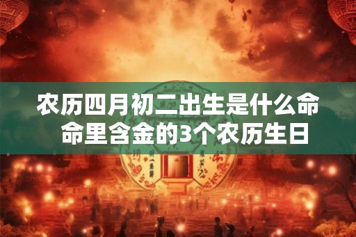 农历四月初二出生是什么命  命里含金的3个农历生日