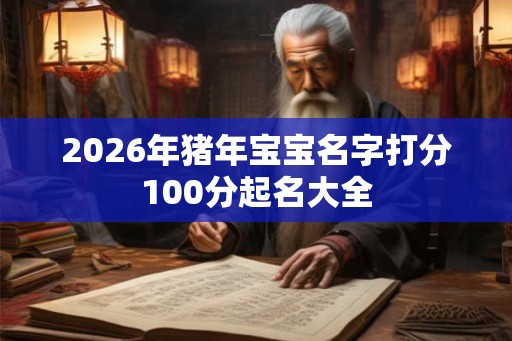 2026年猪年宝宝名字打分100分起名大全