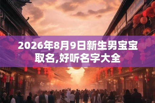 2026年8月9日新生男宝宝取名,好听名字大全