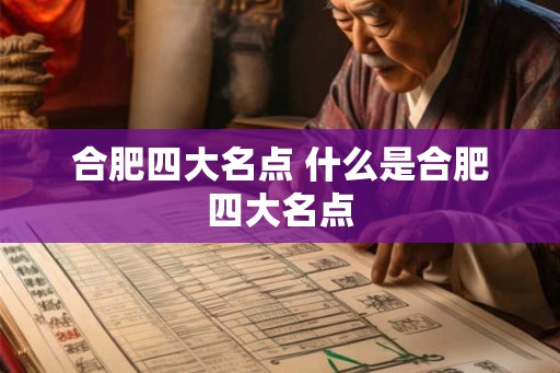 合肥四大名点 什么是合肥四大名点