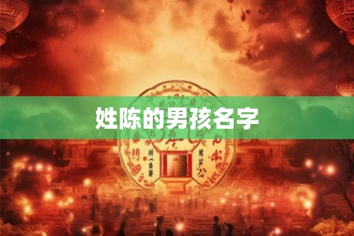 姓陈的男孩名字