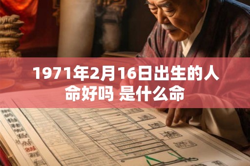 1971年2月16日出生的人命好吗 是什么命
