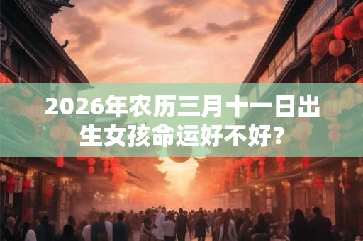 2026年农历三月十一日出生女孩命运好不好？