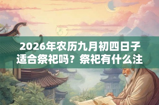 2026年农历九月初四日子适合祭祀吗？祭祀有什么注意事项？