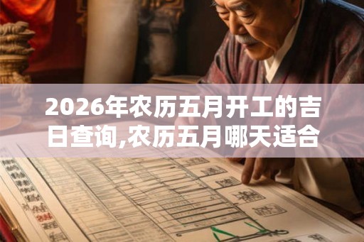 2026年农历五月开工的吉日查询,农历五月哪天适合开业？