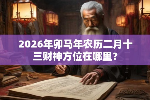 2026年卯马年农历二月十三财神方位在哪里？